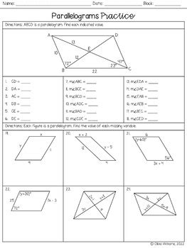 Geometry Unit 6 - Polygons and Quadrilaterals - Notes and Worksheets Bundle