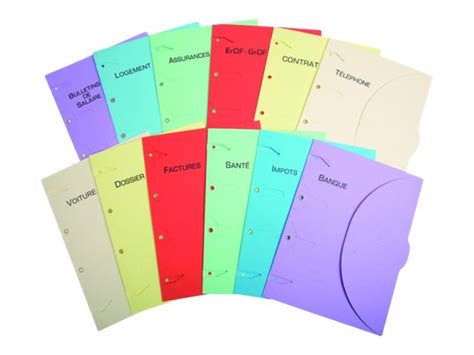 Smartfolder Le Pack Pro Chemise Rabats Avec Titres Assortis