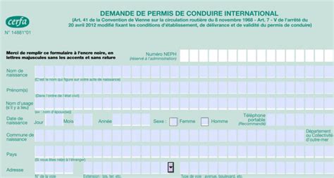 Cerfa Demande De Permis De Conduire