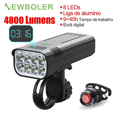 NEWBOLER 4800 Lumens farol bike USB Recarregável Impermeável luz para