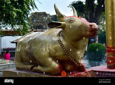 holy  shiva temple pokhara gandaki province nepal asia stock