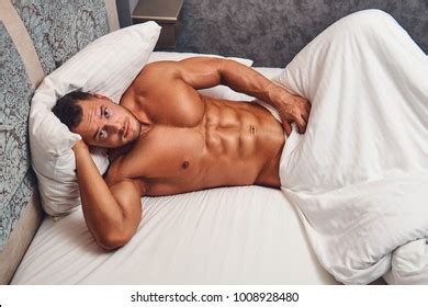 Handsome Nude Man Lying Bed Stock Photo 1008928486 Shutterstock