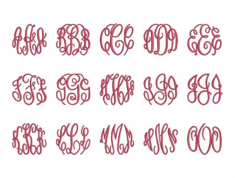 Fancy Monogram Monogram Embroidery Font Bx Font Fancy Etsy