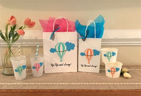 Up Up And Away Party Bag Hot Air Balloon Party Bag Balloon Etsy