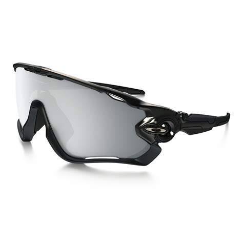 Oakley Jawbreaker Men S Sunglasses Polished Black Frame Chrome Iridium Lens Uk