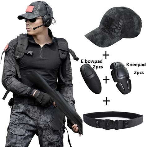 Conjunto De Ropa De Camuflaje De Combate Para Hombre T Ctico Con Traje