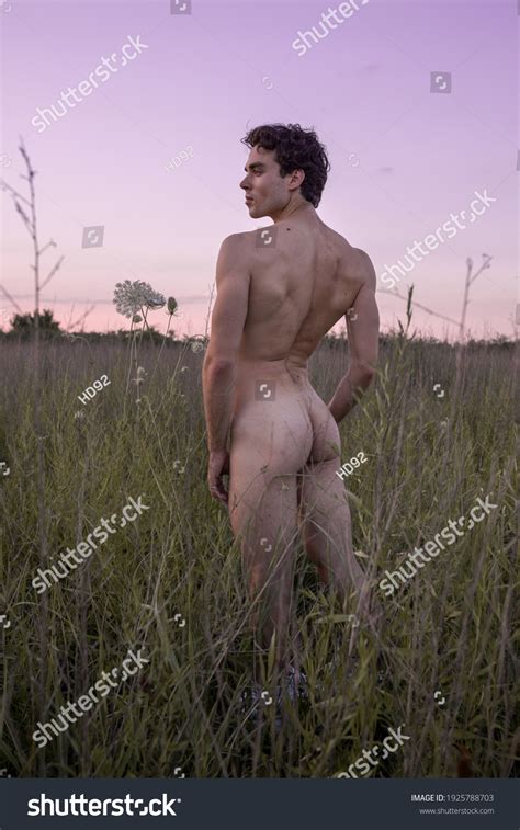 Naked Handsome Man Back View Standing Stock Photo 1925788703 Shutterstock