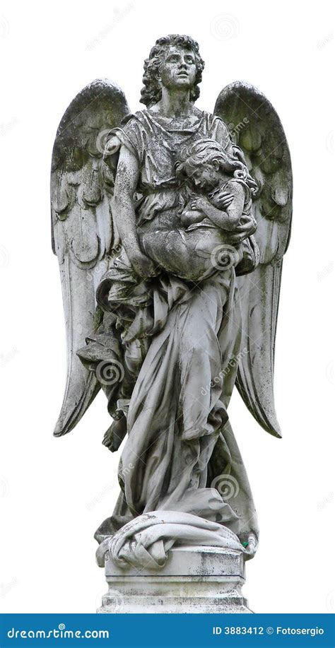 Isolated Mature Marble Angel Stock Photo Image Of Catholic Baby 3883412