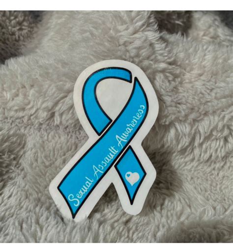 Sexual Assault Awareness Ribbon Sticker Supportive Decal Etsy