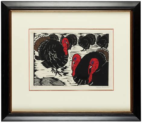 Lot - AILEEN BROWN (BORN 1946), Turkeys 1989