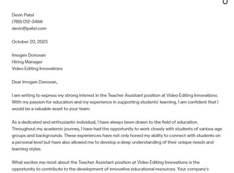 2024 Math Teacher Cover Letter Example Free Tools And Guidance