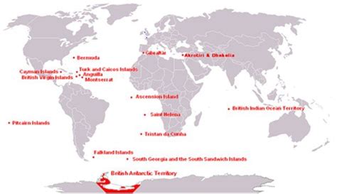 Map Of British Overseas Territories Continentes Biomas Viagem