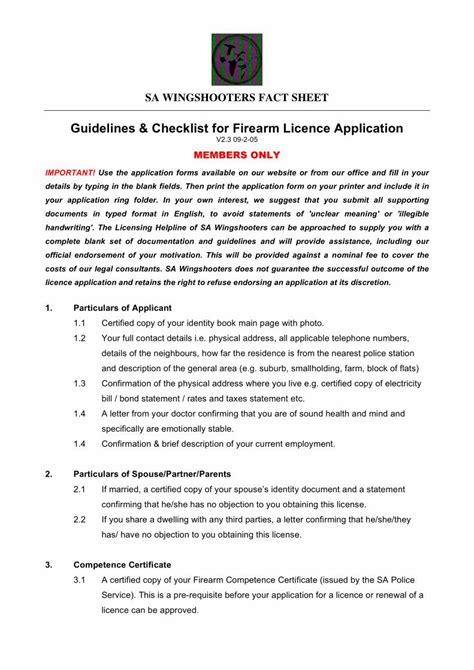 PDF Guidelines Checklist For Firearm Licence PDF File3 2 The