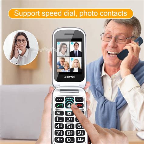 TOKVIA Unlocked Mobile Phone for Elderly with Big Buttons and SOS