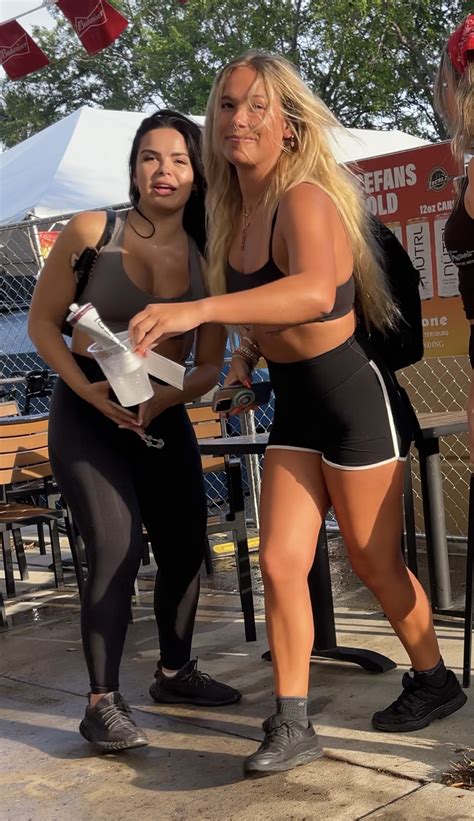 Hot Sluts With Ass In Shorts And Leggings Cameltoe Vpl Blondes And A Brunette OC Short