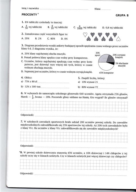 Procenty Zadania Klasa 6 Pdf Image To U