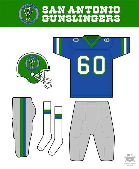 San Antonio Gunslingers (USFL 1984-1985) · Team Kit · Dead Football League