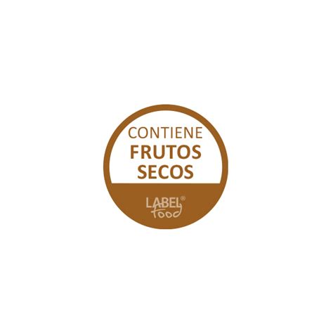 Etiqueta Redonda De Alérgenos Contiene Frutos Secos Ø 35 Mm
