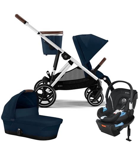Cybex Gazelle S 2 + Cot + Aton 2 Travel System Bundle - Silver Frame ...