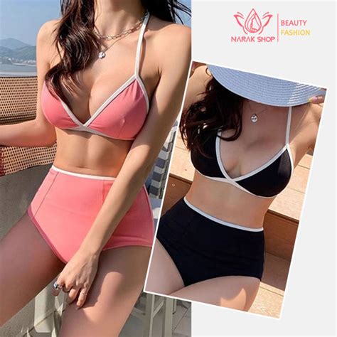 ชดวายนำ bikini ทพช สพน ยดหยนไดด สไตลเกาหล Lazada co th