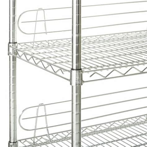 TRINITY EcoStorage Heavy Duty 6 Tier Adjustable Wire Shelving W Wheels