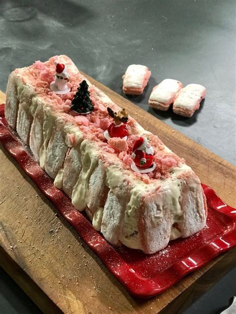 Ma recette de bûche glacée aux biscuits roses de Reims Laurent