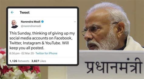 Pm Modi Keeps All Guessing This Sunday Thinking Of Giving Up Social