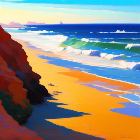 Premium Ai Image Beach Landscape