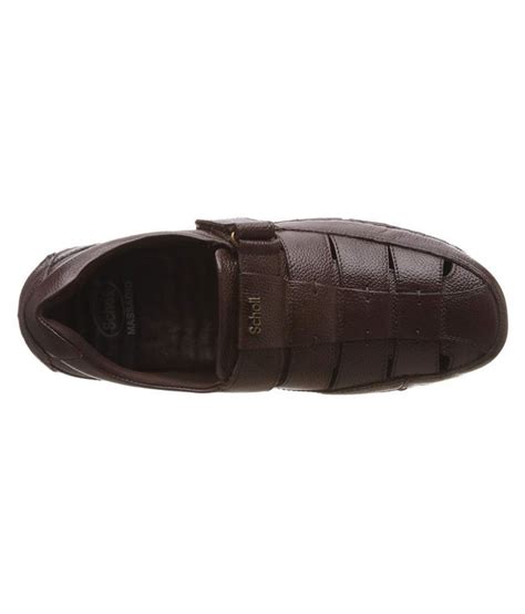 Bata Brown Leather Sandals - Buy Bata Brown Leather Sandals Online at Best Prices in India on ...