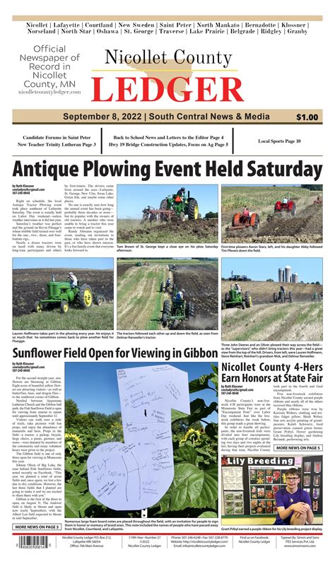 Nicollet County Ledger September 8, 2022 by Nicollet County Ledger - Issuu