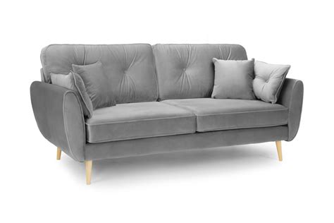 Zinc Sofa Plush Grey 3 Seater Affordable Sofas Uk