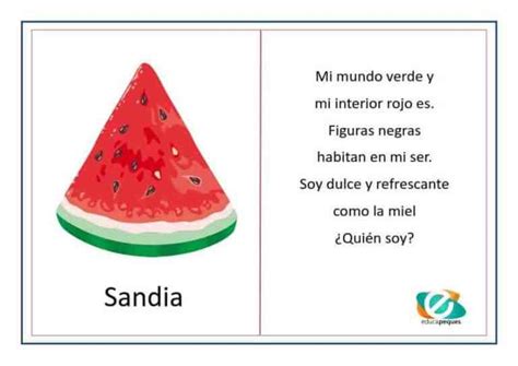 Adivinanzas De Frutas Para Niños Fichas Con Adivinanzas Adivinanzas