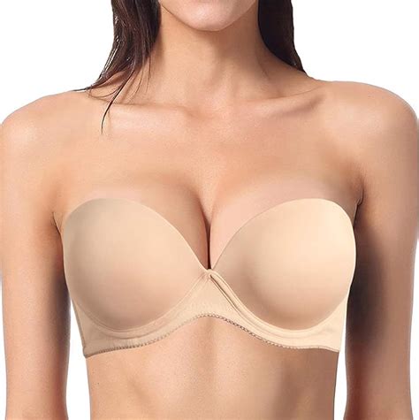 Ybcg Push Up Strapless Convertible Multiway Thick Padded Underwire