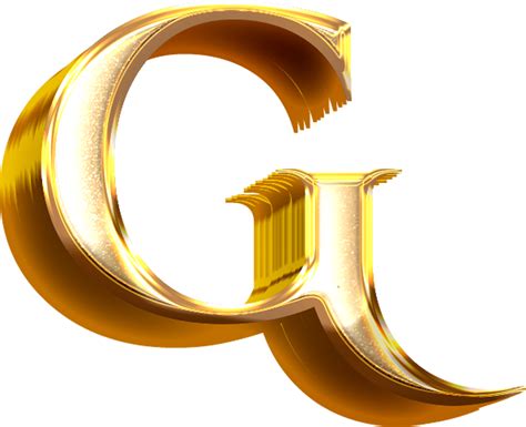 D Gold Effect Letter G Png Bf