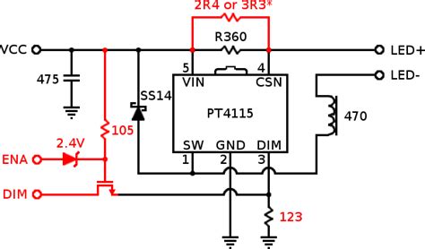 Pt4115 драйвер светодиодов схема