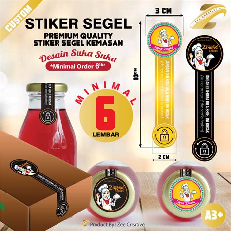 Jual Jasa Desain Kemasan Label Kemasan Segel Kemasan