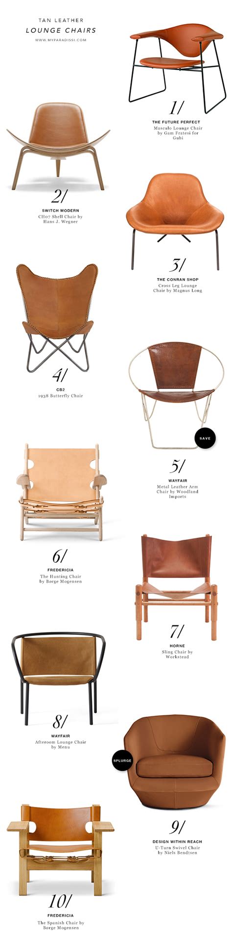 10 Best Tan Leather Lounge Chairs Newschool Of Architecture And Design