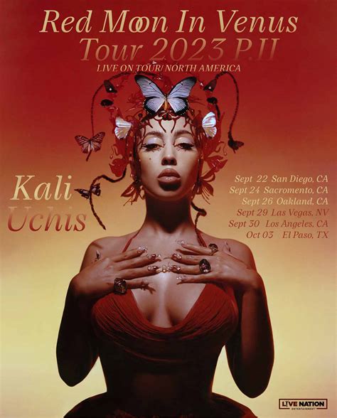 Kali Uchis Red Moon In Venus Tour Poster On Behance