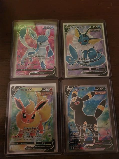 Eeveelution full art pokemon cards, Hobbies & Toys, Toys & Games on ...