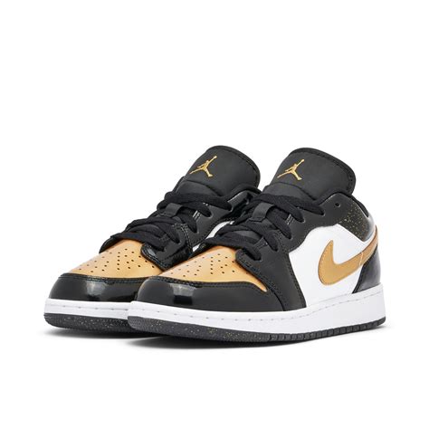 Air Jordan 1 Low Gold Toe Gs Dr6970 071 Laced