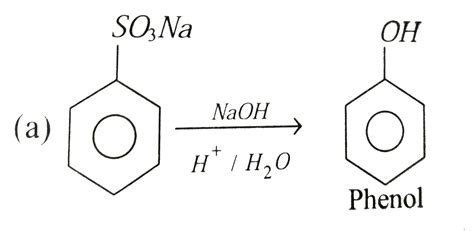 Sodium Benzene Sulphonate Reacts With Naoh And Then On Acidic Hydrolys