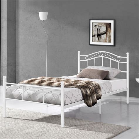 Metalen Bedframe Twijfelaar Incl Bedbodem X Cm Wit Premiumxl