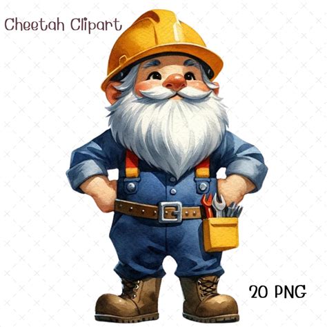 Construction Gnome Clipart Engineer Gnome Png Gnome Sulimation