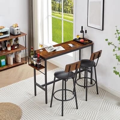 Whizmax Bar Table And Chairs Set For Pieces Pub Dining Table Set