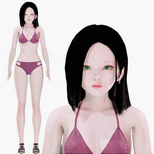 D Bikini UE Unity Blender Animated Realistic Female Character TurboSquid