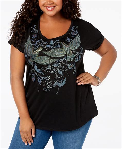 Style And Co Plus Size Graphic T Shirt Created For Macys And Reviews