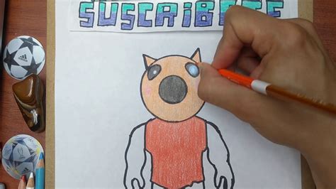 C Mo Dibujar Y Pintar A Foxy De Piggy Roblox How To Draw And Paint