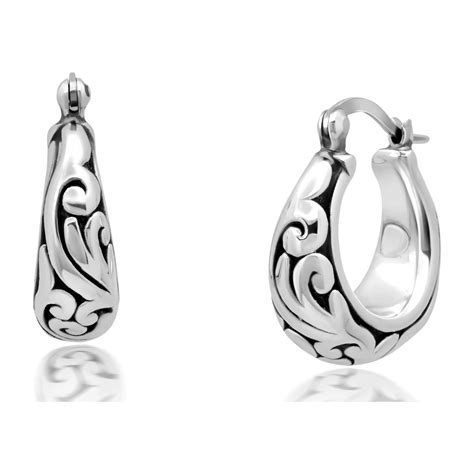 Sterling Silver Hoop Earrings - Walmart.com