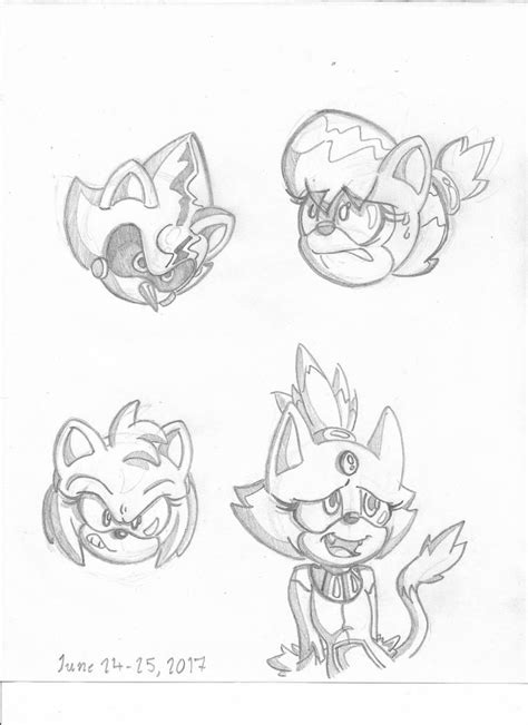 Sonic Character Sketches by BohemianLizardKing on DeviantArt