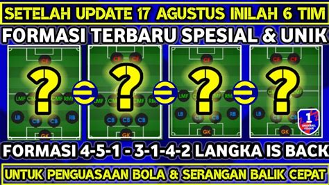 WOW INILAH 6 FORMASI TERBARU SPESIAL UNIK DI EFOOTBALL 2023